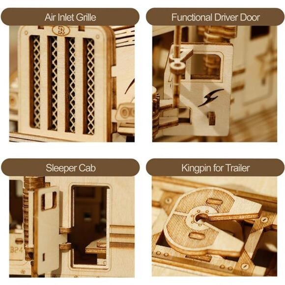 ROKR 3D Wooden Puzzle for Adults-Mechanical Car Model Kits-Brain Teaser - Picture 3 of 7